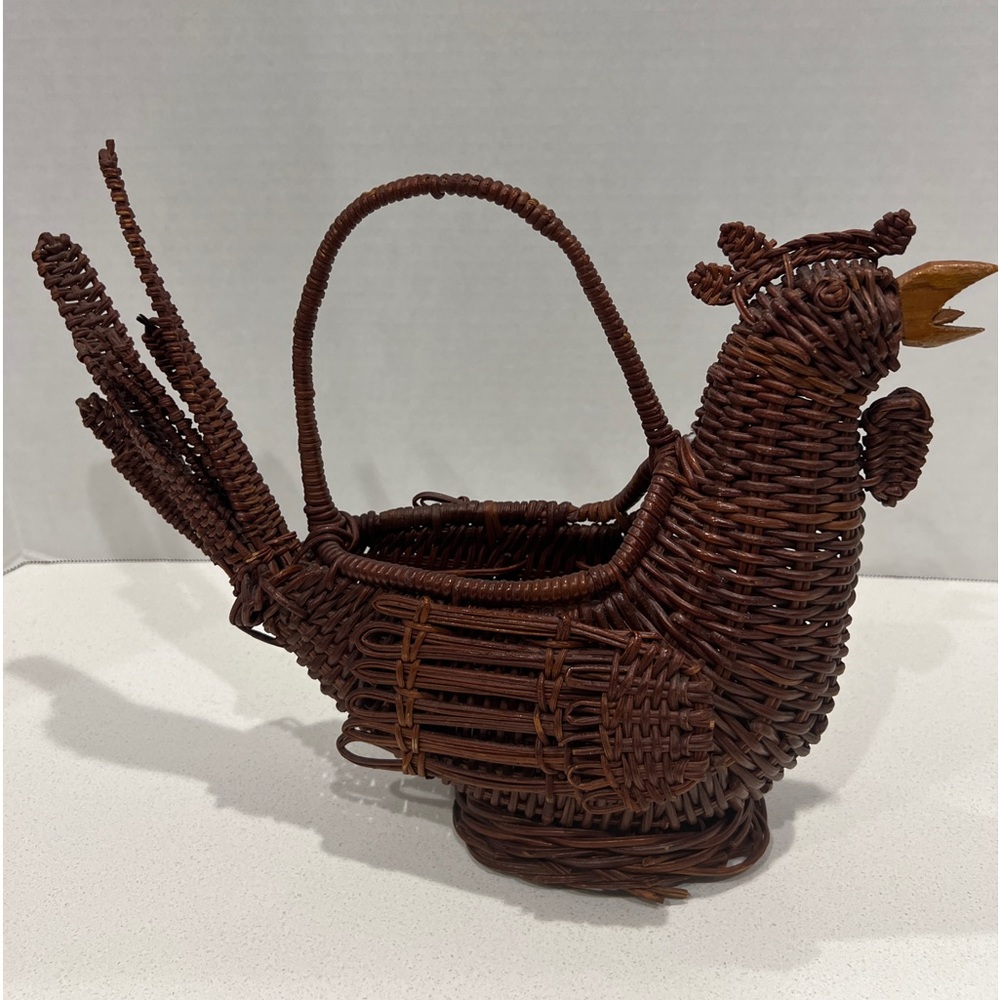 Wicker Vintage Chicken Basket